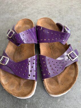Birkenstock, Birki's, purple, shiny leather, size 40